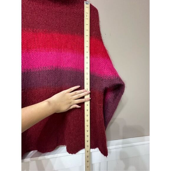 Rag & Bone Holland Funnel Neck Burgundy Mohair & Alpaca Blend Sweater Medium - Picture 9 of 11